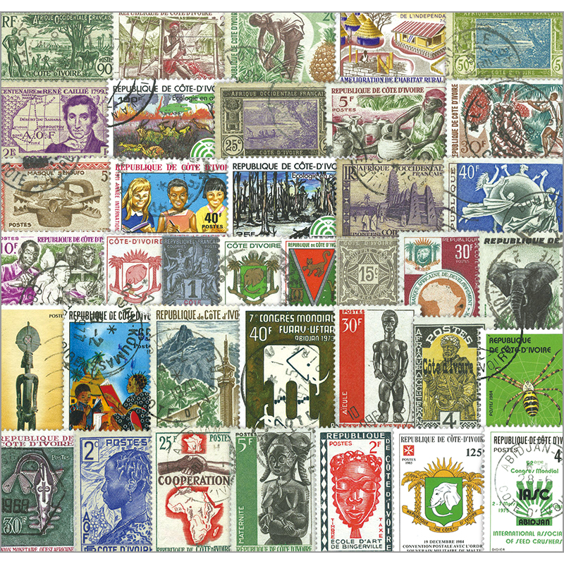 50%OFF ] カット無し切手 コートジボワール cbj_s187_er 男女兼用