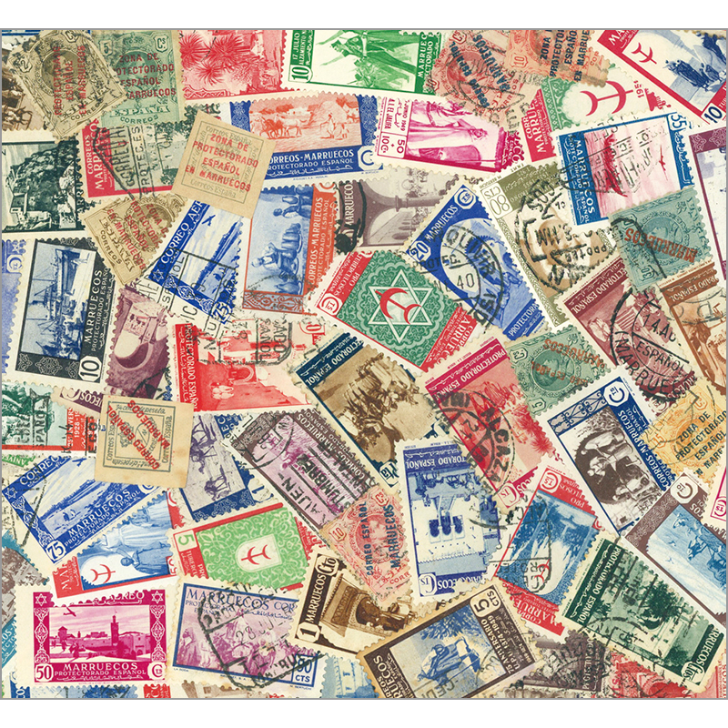 切手 趣味の通信販売 スタマガネット スペイン領モロッコ 100種 100種 外国切手