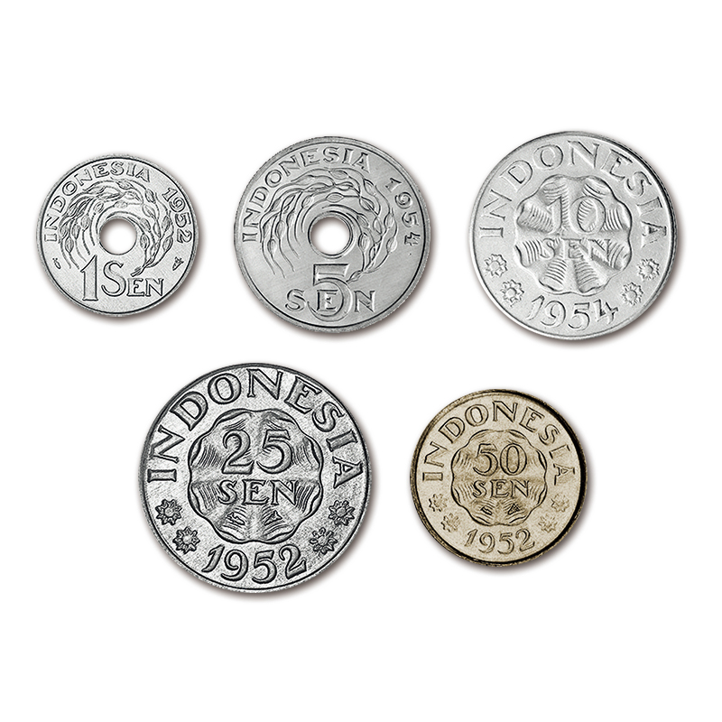切手 趣味の通信販売 スタマガネット インドネシア 旧通常貨5種セット 1951 1954年 コイン 紙幣 関連グッズ 切手 趣味の通信販売 スタマガネット インドネシア 旧通常貨5種セット 1951 1954年 コイン 紙幣 関連グッズ