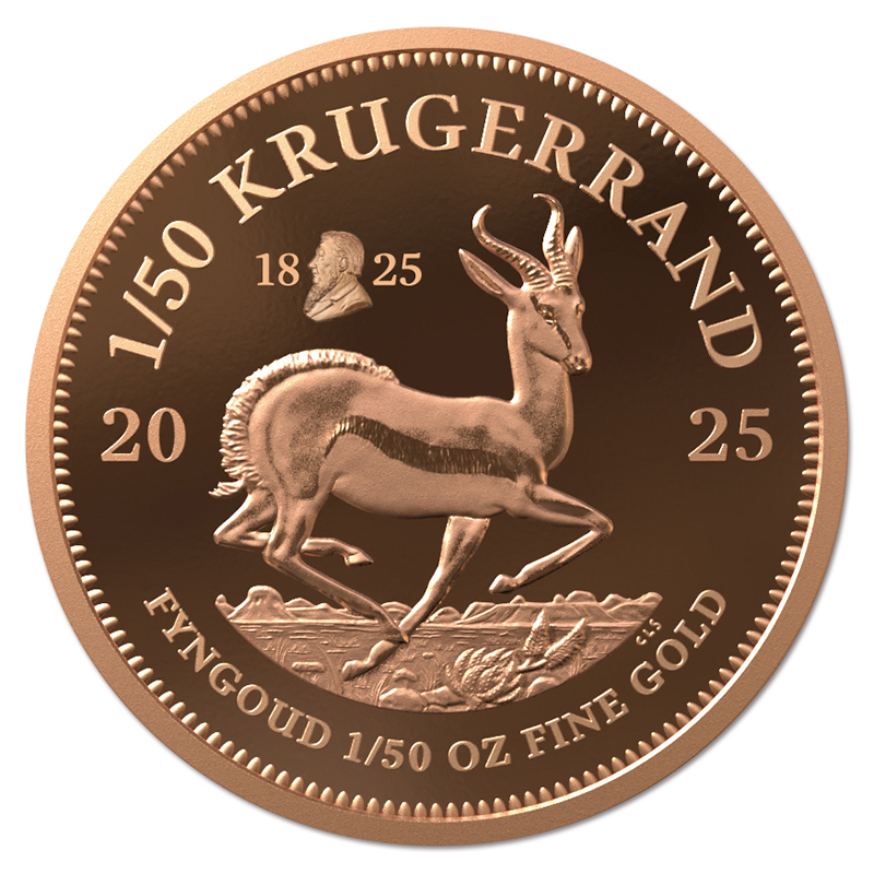 ポール・クルーガー大統領生誕200周年 クルーガーランド金貨 1/50オンスプルーフ金貨