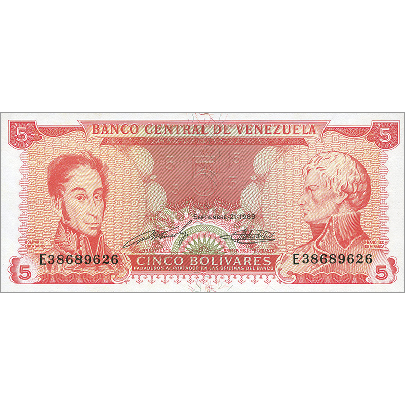 切手・趣味の通信販売｜スタマガネット ベネズエラ５ボリバル旧紙幣: コイン・紙幣・関連グッズ