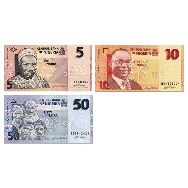 切手・趣味の通信販売｜スタマガネット ナイジェリア旧紙幣3種セット: コイン・紙幣・関連グッズ