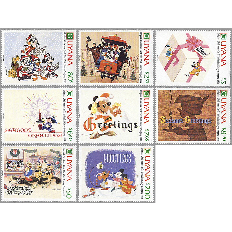 切手 趣味の通信販売 スタマガネット ディズニーのクリスマスカード８種 外国切手