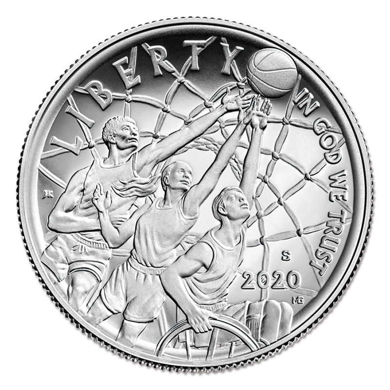 切手・趣味の通信販売｜スタマガネット バスケットボール殿堂60周年50セントドーム型白銅貨: コイン・紙幣・関連グッズ