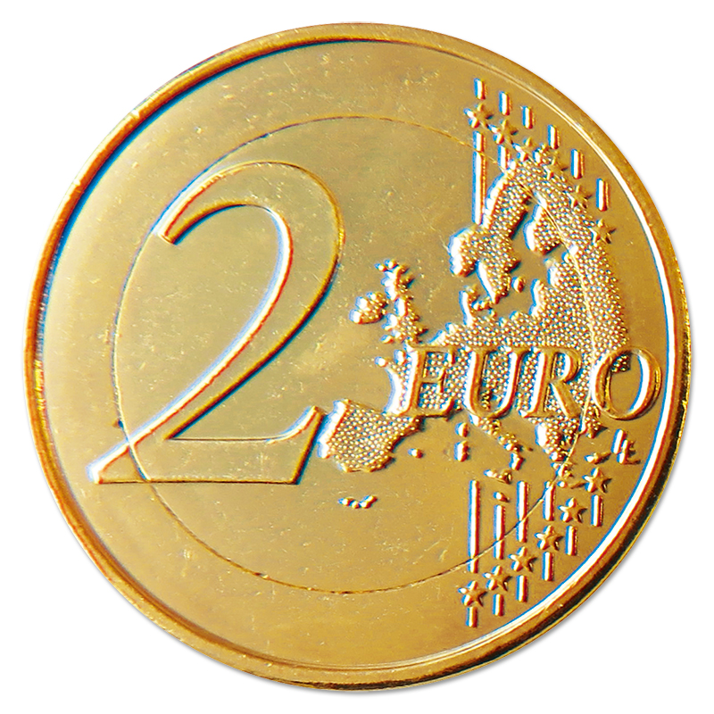 ゴッホ「ひまわり」カラー加工２ユーロ貨