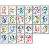 普通切手／著名な女性シリーズ22種