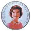 ジャクリーン・ケネディ　カラー加工コイン　真珠の首飾り