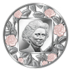銀線細工のダイアナ妃５ドルエナメル付き　プルーフライク銀貨