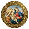 ピエロ・ディ・コジモ「聖母子と天使」500フランカラープルーフ銀貨金メッキ付き