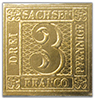 ザクセン「赤３」　24金・金箔カード